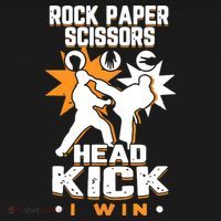 Rock Paper Scissors Headkick Win Funny Taekwondo Karate Gift Women's T-Shirt thumb 6