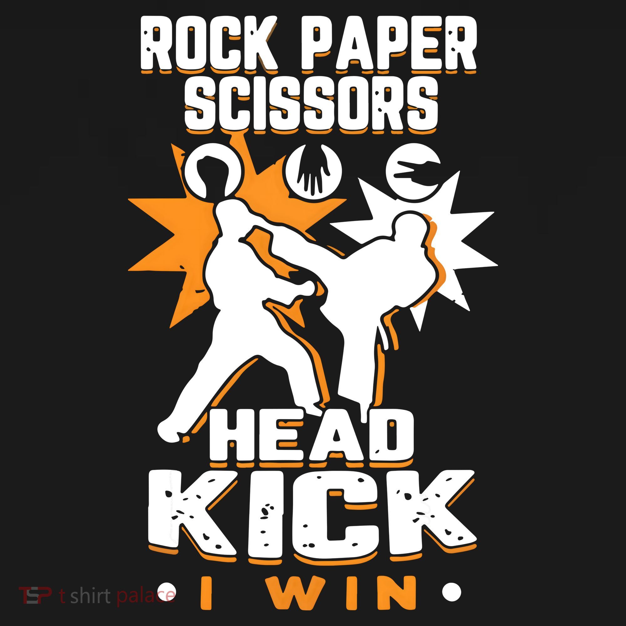 Rock Paper Scissors Headkick Win Funny Taekwondo Karate Gift Kids Sweatshirt