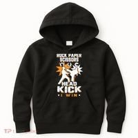 Rock Paper Scissors Headkick Win Funny Taekwondo Karate Gift Kids Hoodie thumb 0