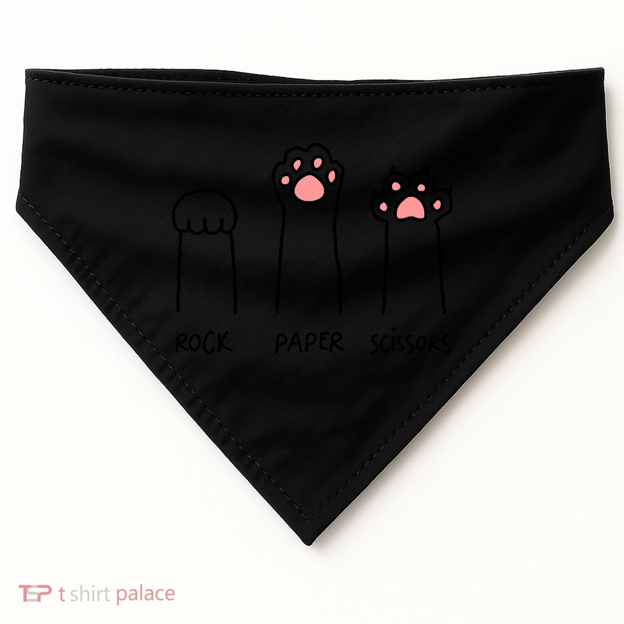 Rock Paper Scissors USA-Made Doggie Bandana
