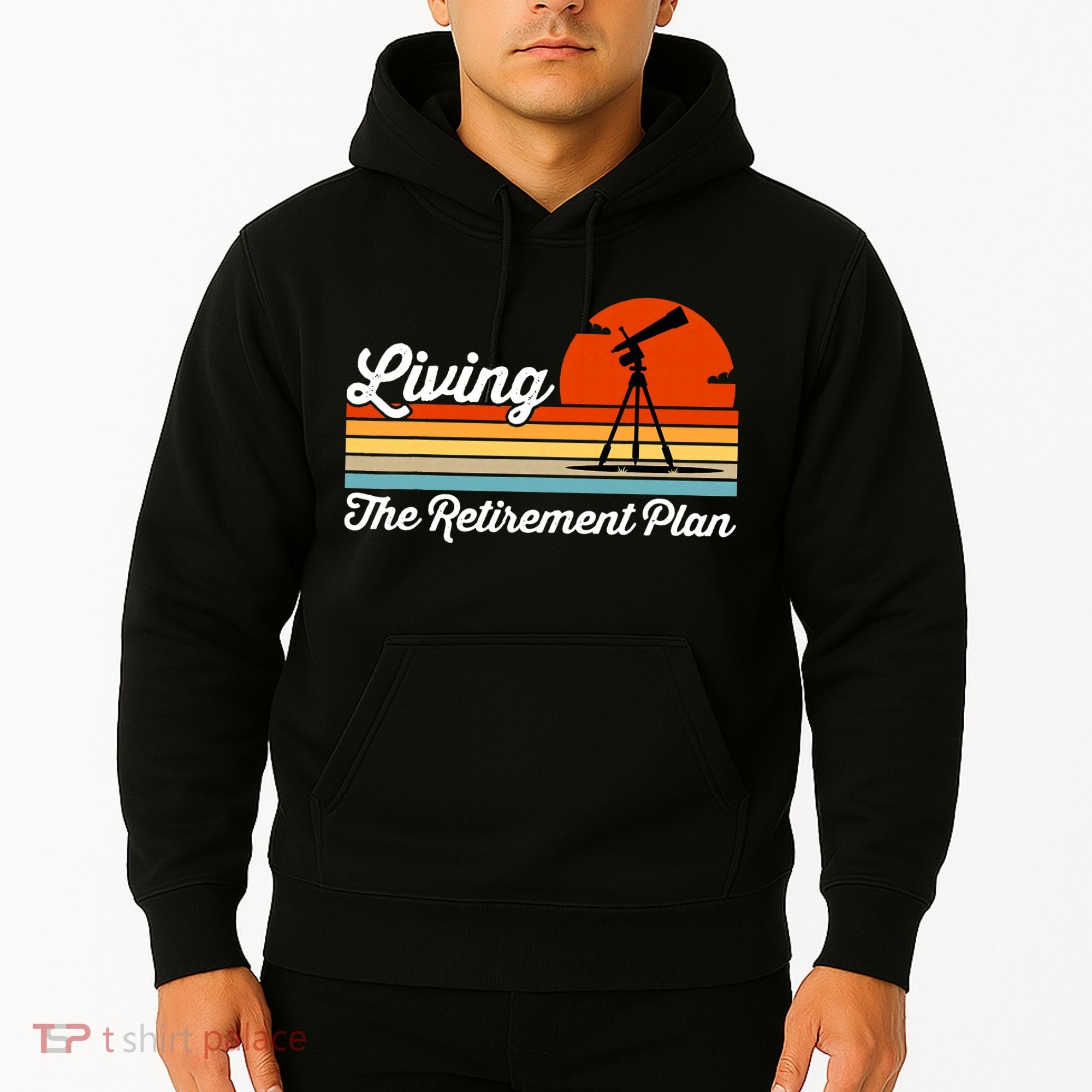 Retirement Plan Sky Observing Telescope Astronomy Fan Hoodie
