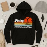 Retirement Plan Sky Observing Telescope Astronomy Fan Hoodie thumb 3