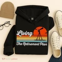 Retirement Plan Sky Observing Telescope Astronomy Fan Hoodie thumb 4