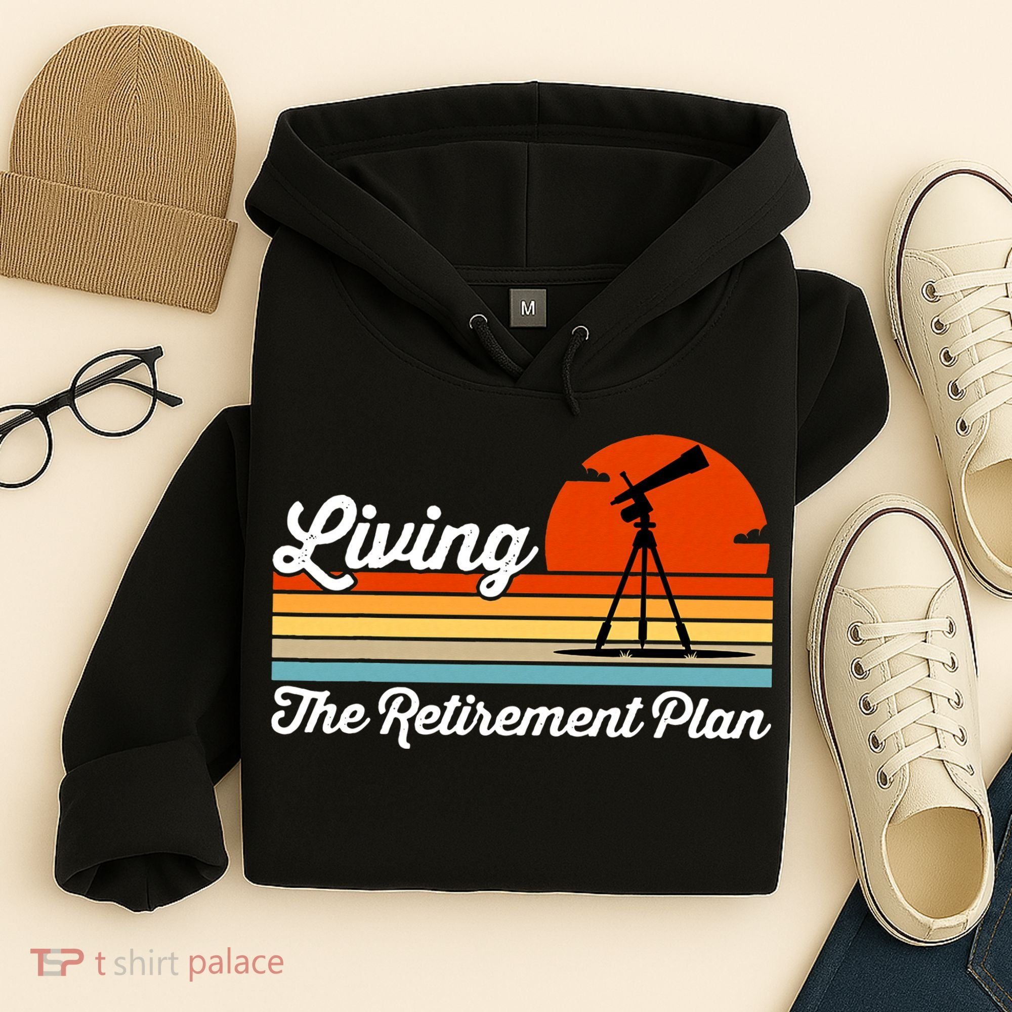 Retirement Plan Sky Observing Telescope Astronomy Fan Hoodie