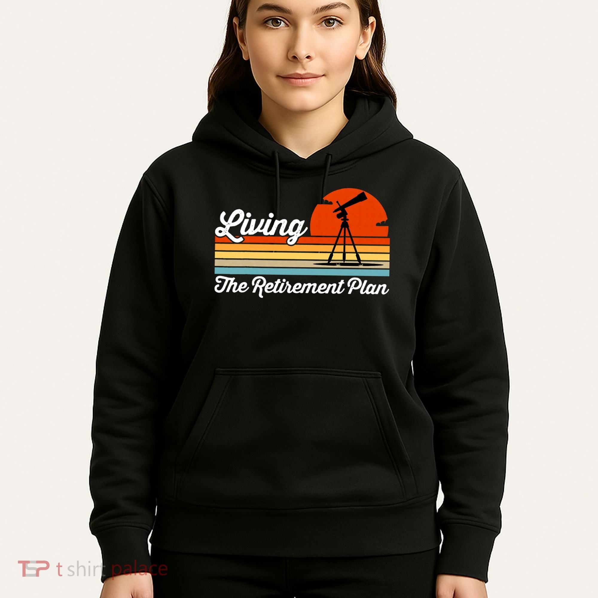 Retirement Plan Sky Observing Telescope Astronomy Fan Hoodie