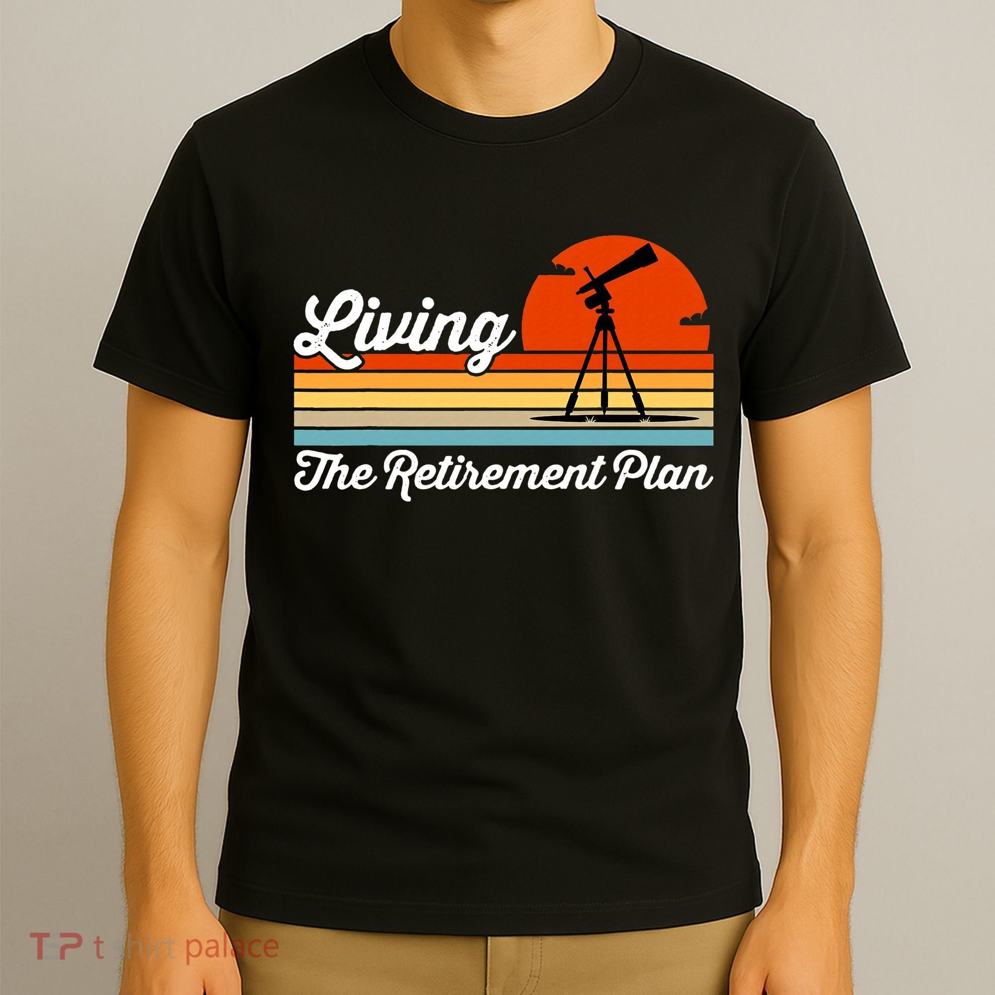 Retirement Plan Sky Observing Telescope Astronomy Fan T-Shirt