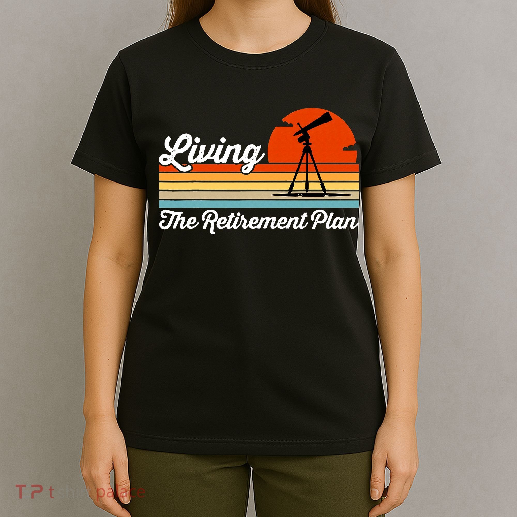 Retirement Plan Sky Observing Telescope Astronomy Fan T-Shirt