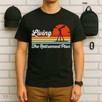 Retirement Plan Sky Observing Telescope Astronomy Fan T-Shirt thumb 6
