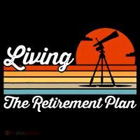 Retirement Plan Sky Observing Telescope Astronomy Fan Mousepad thumb 1