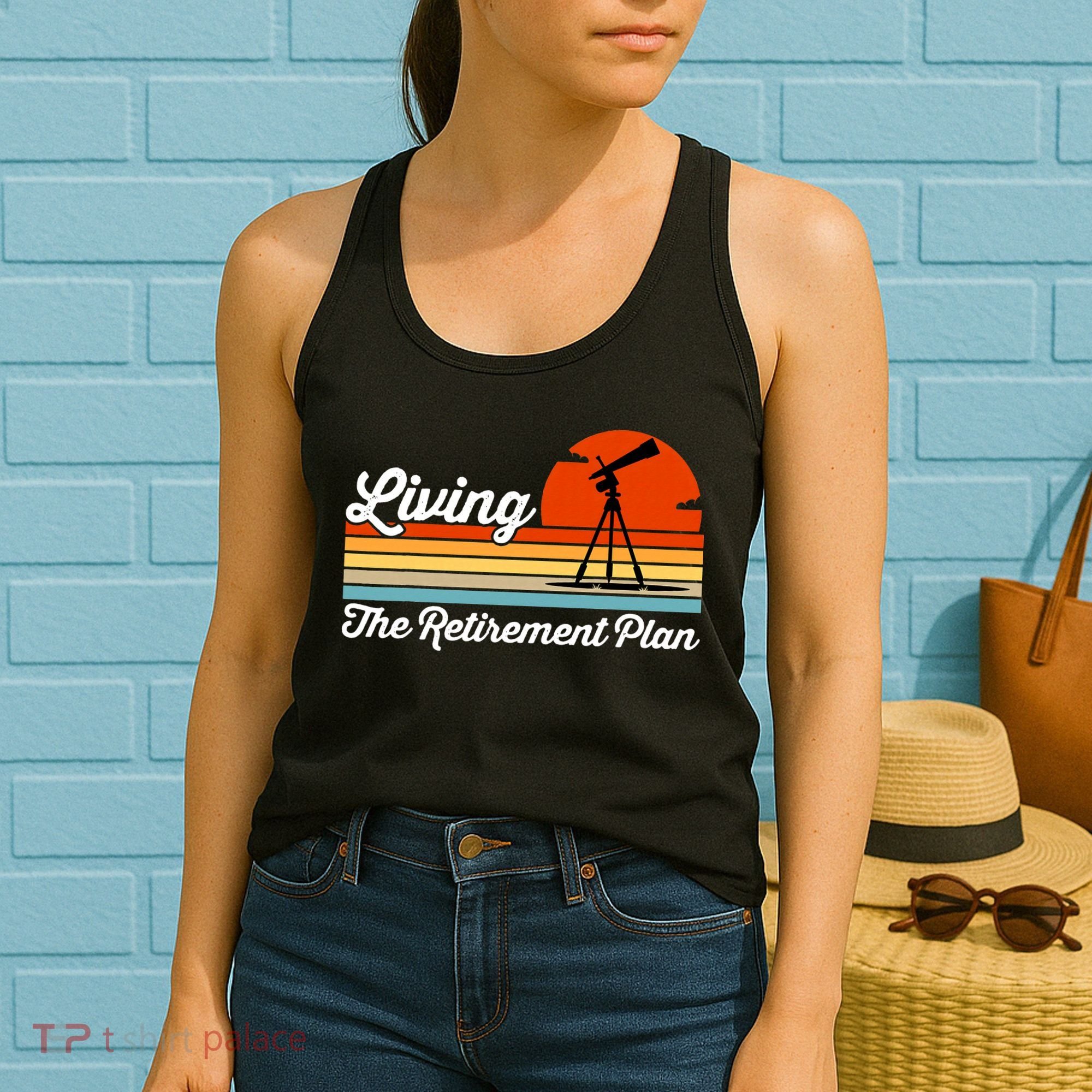 Retirement Plan Sky Observing Telescope Astronomy Fan Women's Tank Top