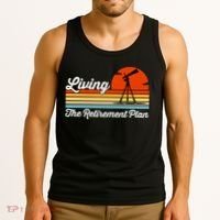 Retirement Plan Sky Observing Telescope Astronomy Fan Tank Top thumb 3