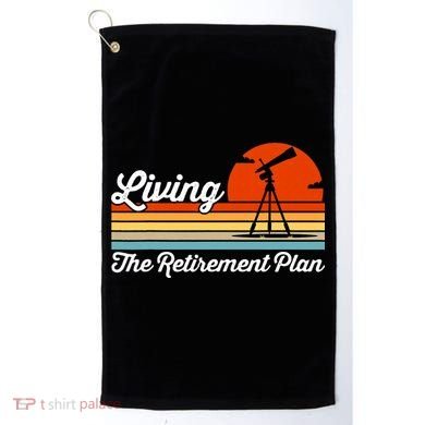 Retirement Plan Sky Observing Telescope Astronomy Fan Golf Towel