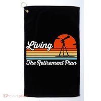 Retirement Plan Sky Observing Telescope Astronomy Fan Golf Towel thumb 0