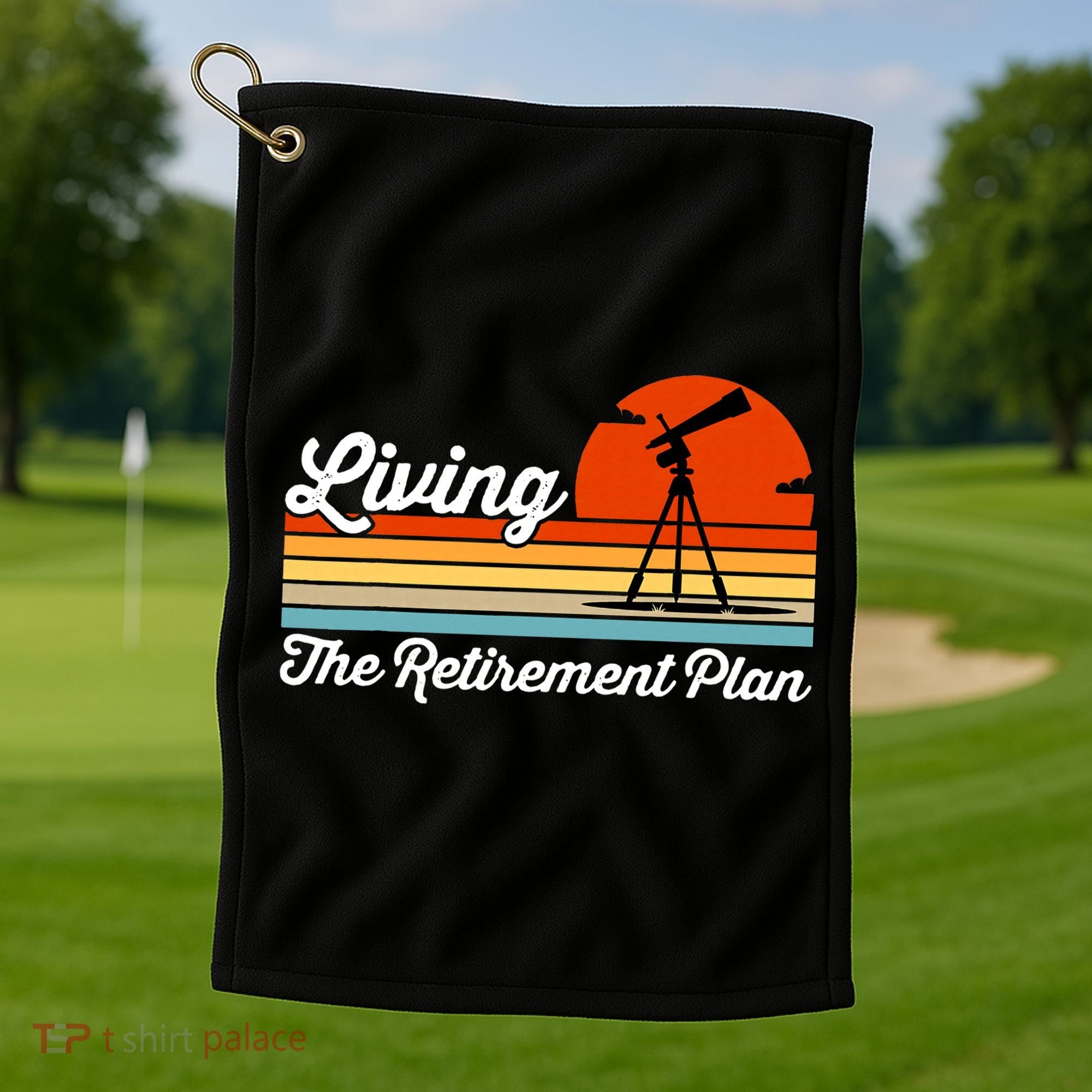 Retirement Plan Sky Observing Telescope Astronomy Fan Golf Towel