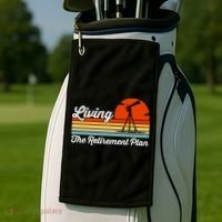 Retirement Plan Sky Observing Telescope Astronomy Fan Golf Towel thumb 2