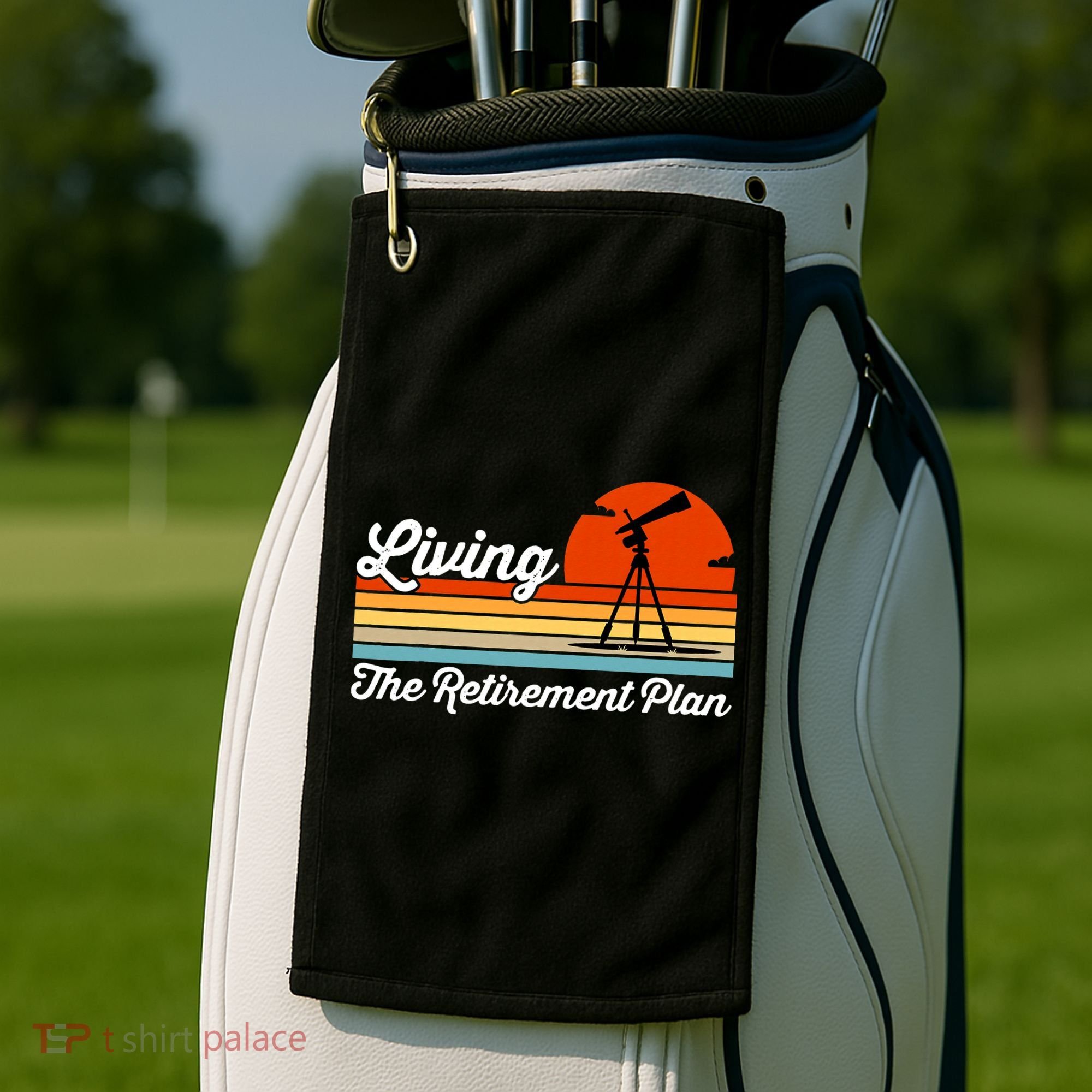 Retirement Plan Sky Observing Telescope Astronomy Fan Golf Towel