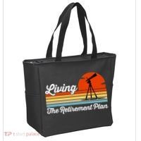 Retirement Plan Sky Observing Telescope Astronomy Fan Tote Bag thumb 2