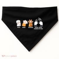 Rock Paper Scissors Razor Tipped Murder Mittens Fun Cat Paws USA-Made Doggie Bandana thumb 0