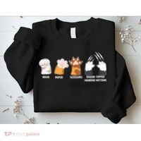 Rock Paper Scissors Razor Tipped Murder Mittens Fun Cat Paws Sweatshirt thumb 2