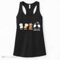 Rock Paper Scissors Razor Tipped Murder Mittens Fun Cat Paws Women's Tank Top thumb 0