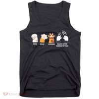 Rock Paper Scissors Razor Tipped Murder Mittens Fun Cat Paws Tank Top thumb 0