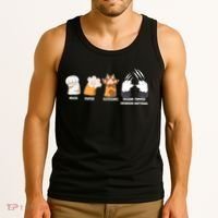 Rock Paper Scissors Razor Tipped Murder Mittens Fun Cat Paws Tank Top thumb 3