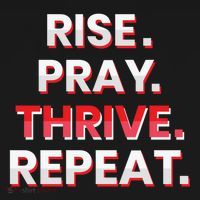 Rise. Pray. Thrive. Repeat USA-Made Doggie Bandana thumb 2