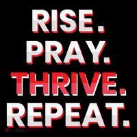 Rise. Pray. Thrive. Repeat Mousepad thumb 1