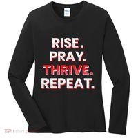 Rise. Pray. Thrive. Repeat Women's Long Sleeve Shirt thumb 0