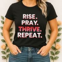 Rise. Pray. Thrive. Repeat Women's T-Shirt thumb 2