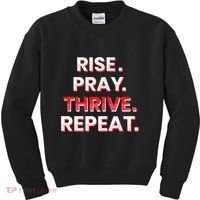 Rise. Pray. Thrive. Repeat Kids Sweatshirt thumb 0