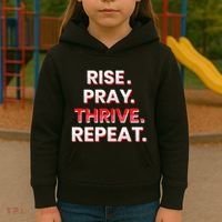 Rise. Pray. Thrive. Repeat Kids Hoodie thumb 3