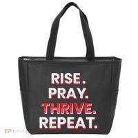 Rise. Pray. Thrive. Repeat Tote Bag thumb 0