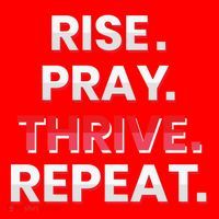 Rise. Pray. Thrive. Repeat Santa Hat thumb 1