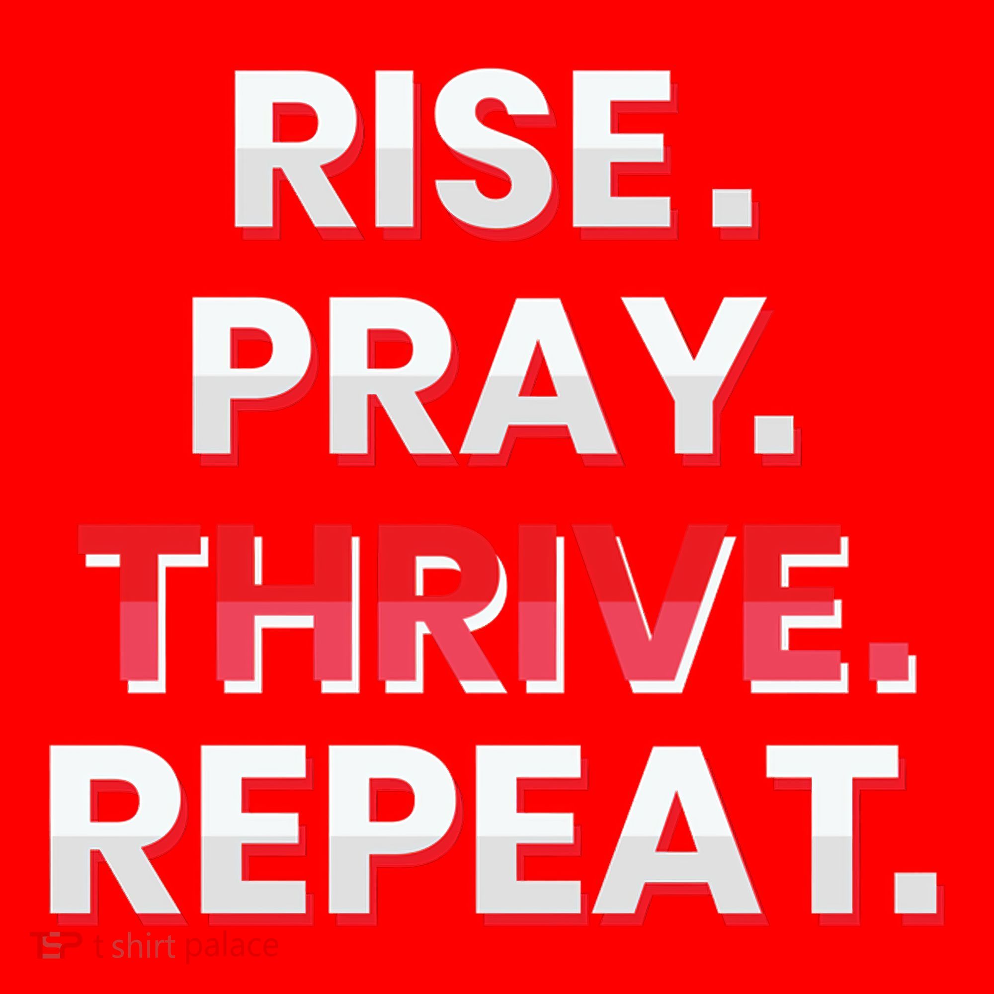 Rise. Pray. Thrive. Repeat Santa Hat