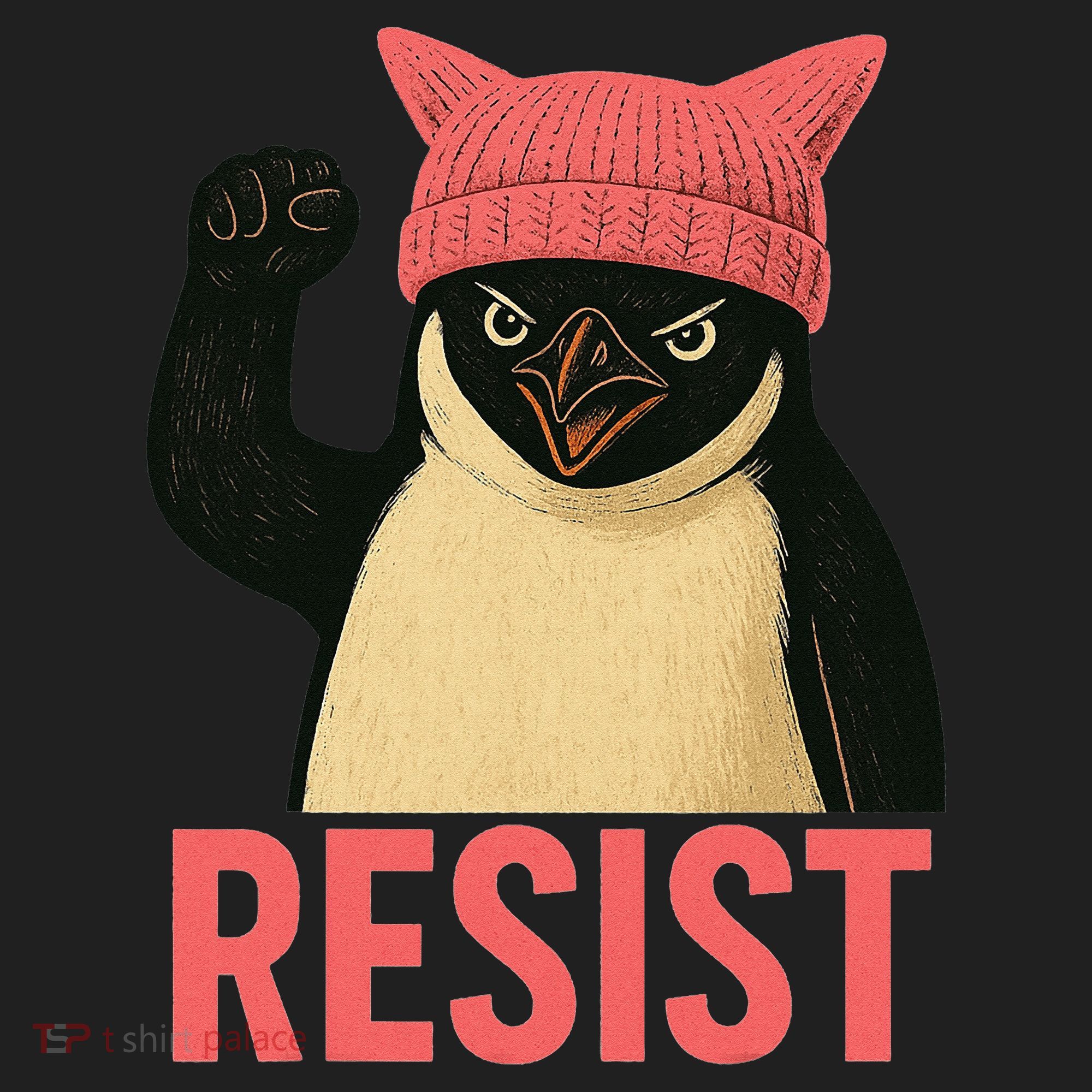 Resist Penguin Tariff Hands Off Protest March Hat USA Women's Sweatshirt
