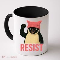 Resist Penguin Tariff Hands Off Protest March Hat USA Coffee Mug thumb 0