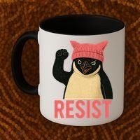Resist Penguin Tariff Hands Off Protest March Hat USA Coffee Mug thumb 2