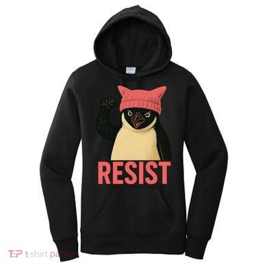 Resist Penguin Tariff Hands Off Protest March Hat USA Women's Hoodie