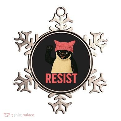 Resist Penguin Tariff Hands Off Protest March Hat USA Ornament