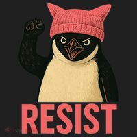 Resist Penguin Tariff Hands Off Protest March Hat USA Hat thumb 2