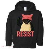 Resist Penguin Tariff Hands Off Protest March Hat USA Toddler Hoodie thumb 0