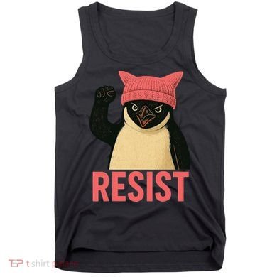 Resist Penguin Tariff Hands Off Protest March Hat USA Tank Top