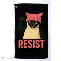 Resist Penguin Tariff Hands Off Protest March Hat USA Golf Towel thumb 0