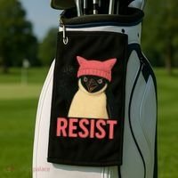 Resist Penguin Tariff Hands Off Protest March Hat USA Golf Towel thumb 2