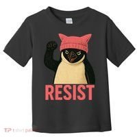 Resist Penguin Tariff Hands Off Protest March Hat USA Toddler T-Shirt thumb 0