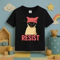 Resist Penguin Tariff Hands Off Protest March Hat USA Toddler T-Shirt thumb 3