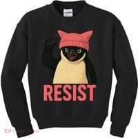 Resist Penguin Tariff Hands Off Protest March Hat USA Kids Sweatshirt thumb 0