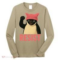 Resist Penguin Tariff Hands Off Protest March Hat USA Long Sleeve Shirt thumb 0
