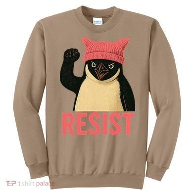 Resist Penguin Tariff Hands Off Protest March Hat USA Sweatshirt